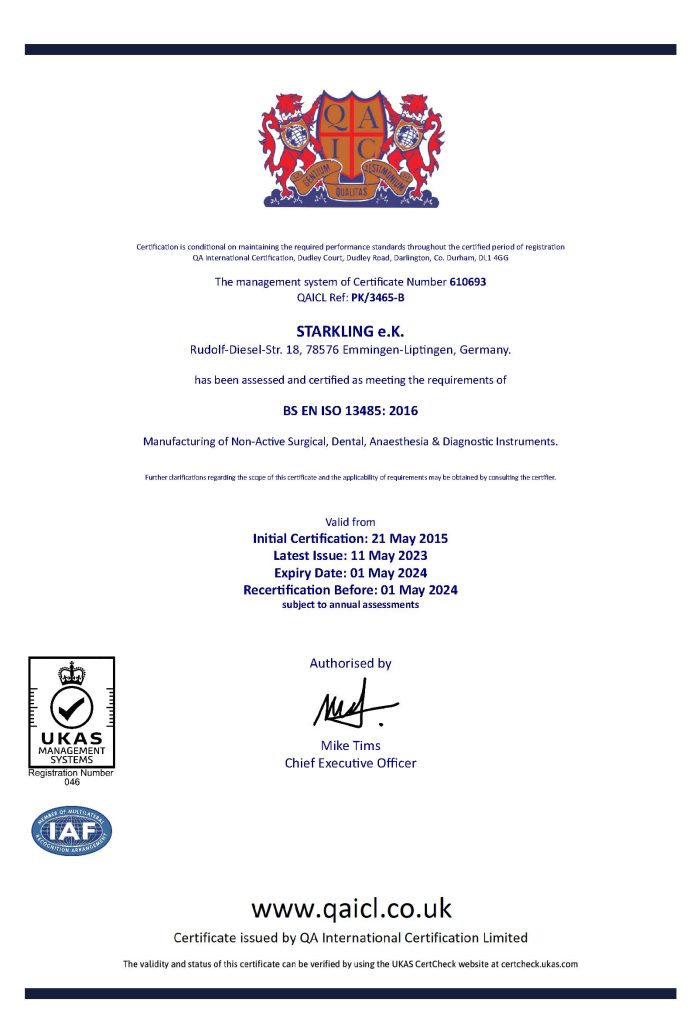 Starkling ISO 13485 2023