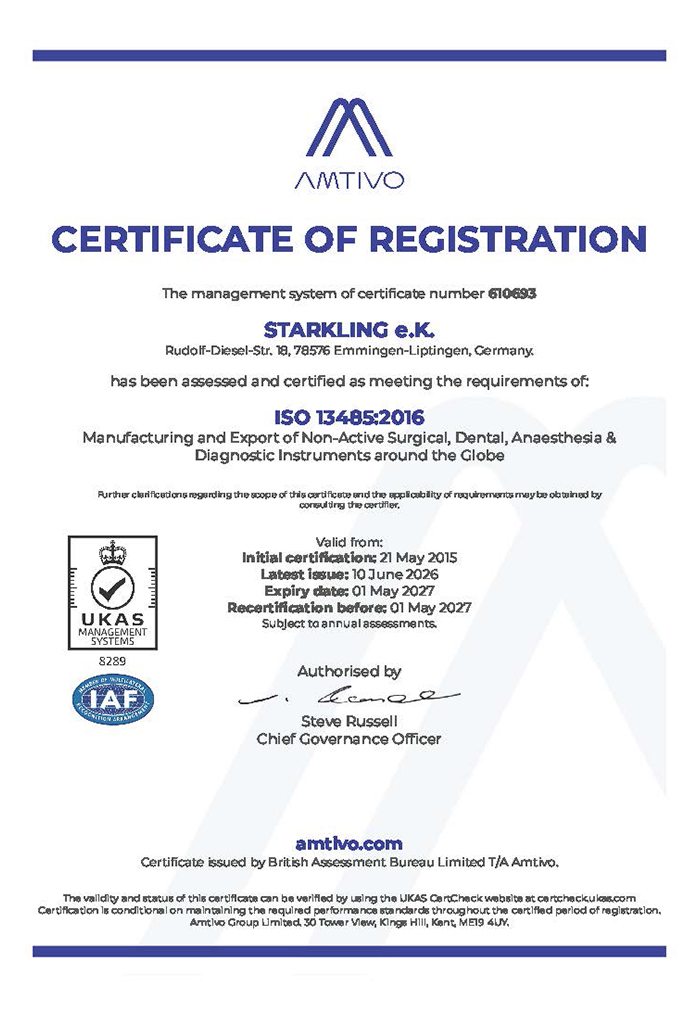 STARKLING e.K. ISO 13485 STARKLING e.K. ISO 13485